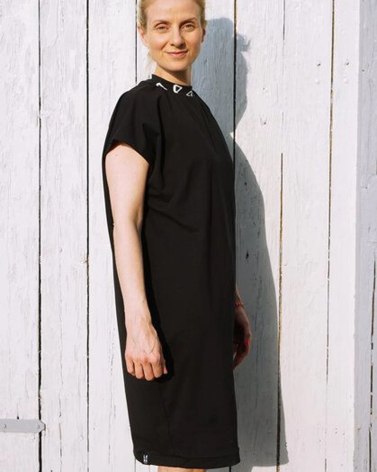 Lena Schokolade Kleid Triangle schwarz aus Bio-Baumwolle – Ansicht 3