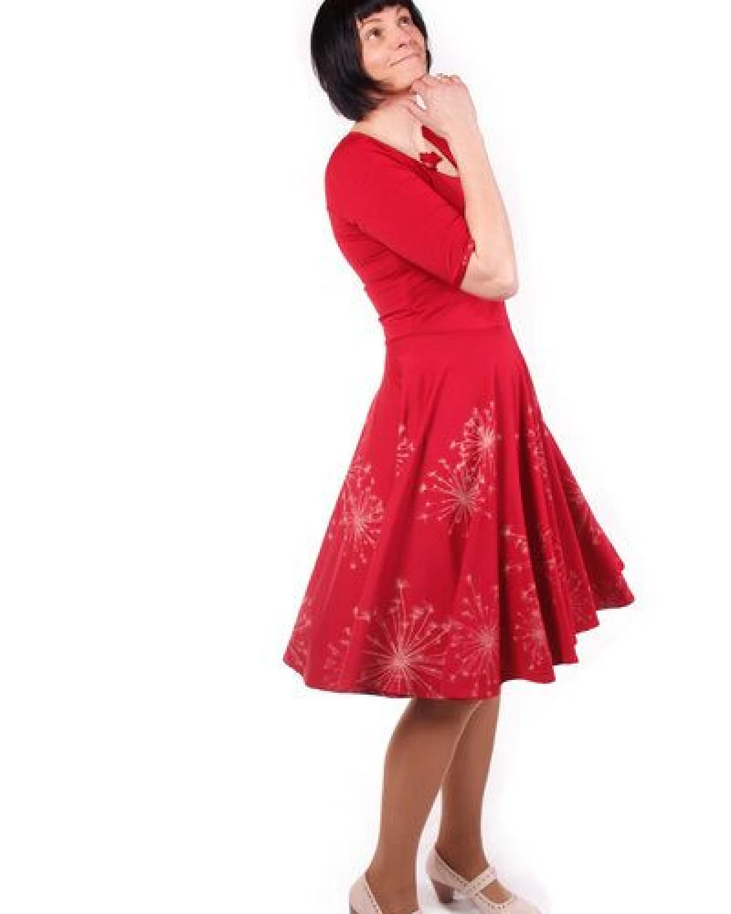 Peaces.bio - handbedruckte Biomode Bio-Tanzkleid "Kümmelfreude" – Ansicht 2