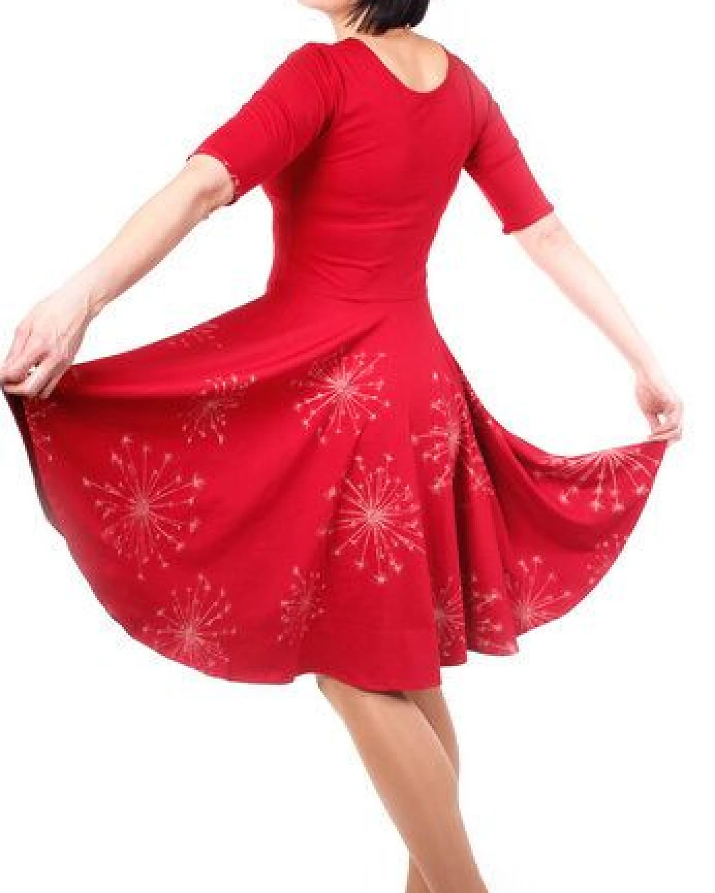 Peaces.bio - handbedruckte Biomode Bio-Tanzkleid "Kümmelfreude" – Ansicht 3