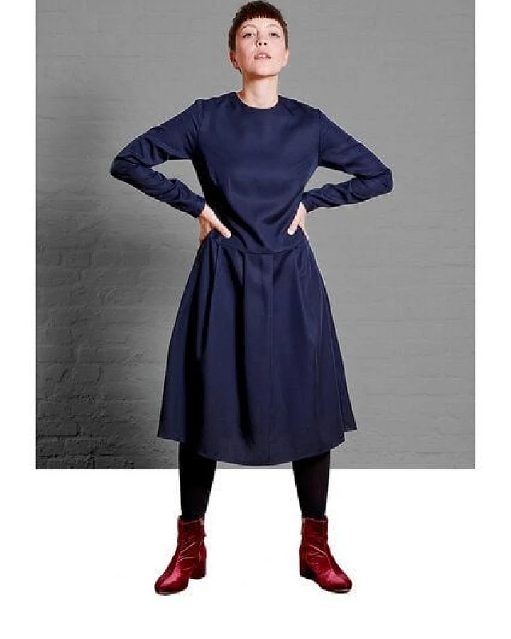 Sophia Schneider-Esleben Dress Eve, Navy - Damenkleid aus Tencel