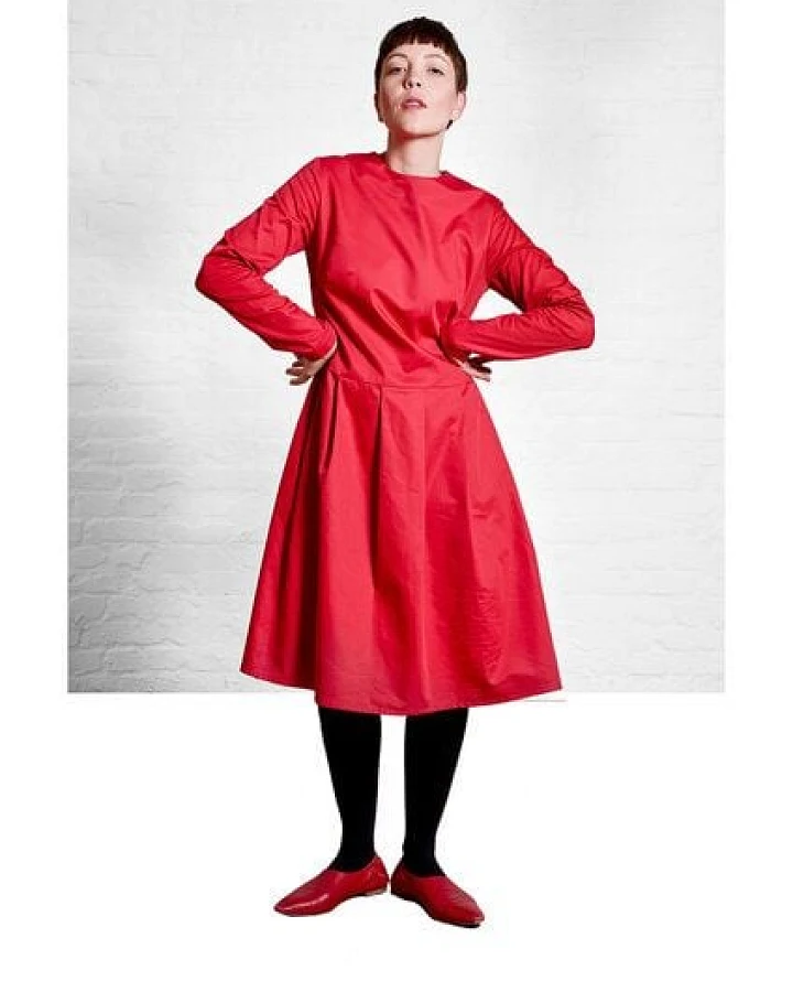 Sophia Schneider-Esleben Dress Eve, Red - Damenkleid aus Bio-Baumwolle
