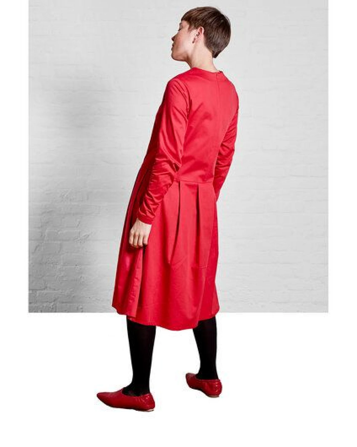 Sophia Schneider-Esleben Dress Eve, Red - Damenkleid aus Bio-Baumwolle – Ansicht 2