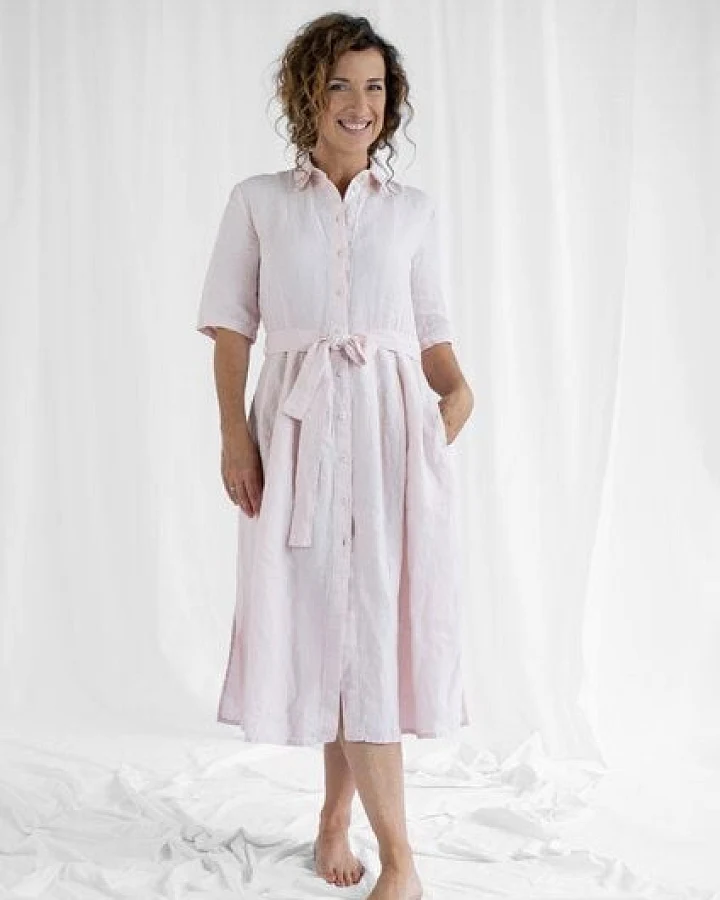 Sophia Schneider-Esleben Dress Marie, Quarz - Damenkleid aus Bio-Baumwolle