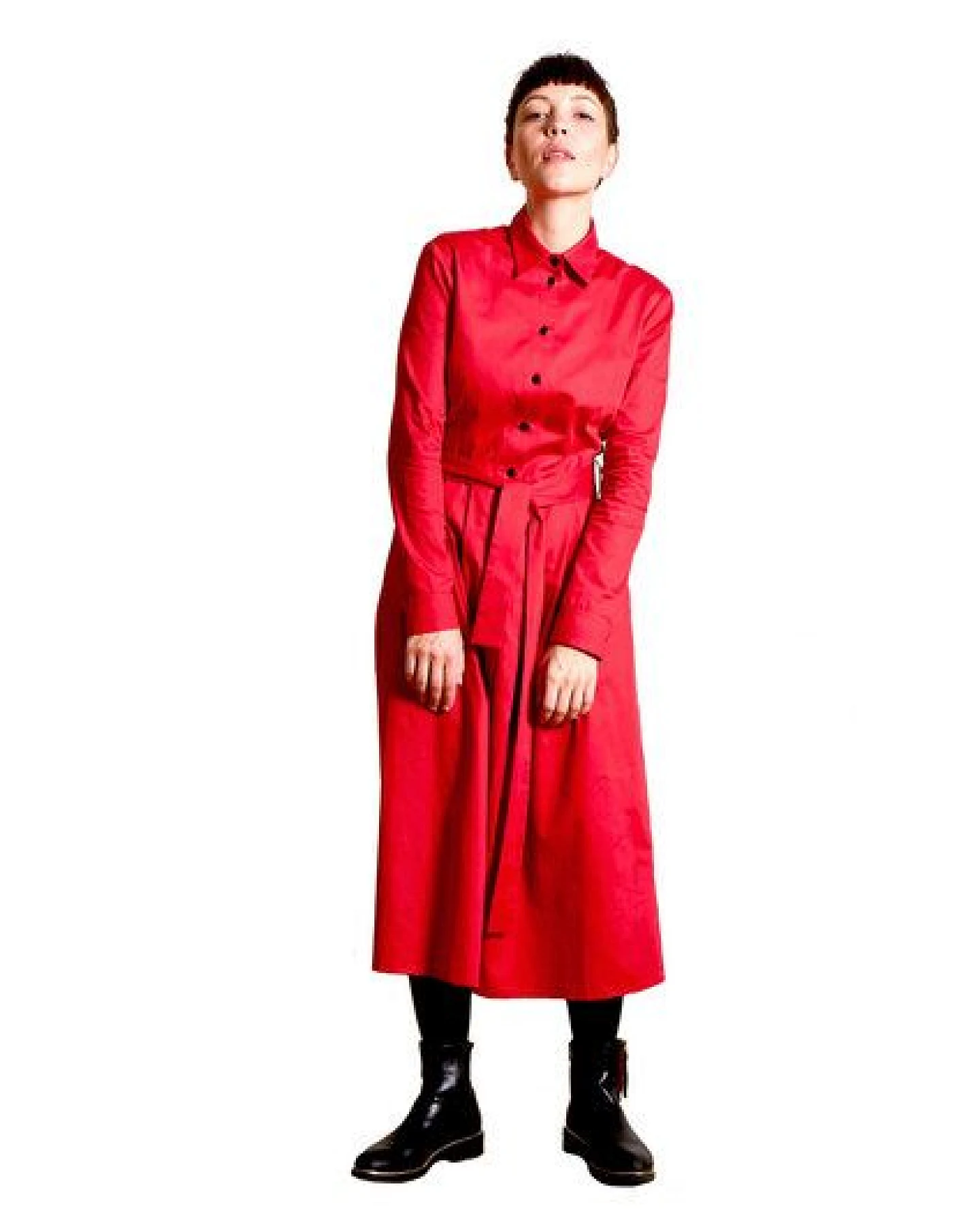 Sophia Schneider-Esleben Dress Marie, Red - Damenkleid aus Bio-Baumwolle – Ansicht 2