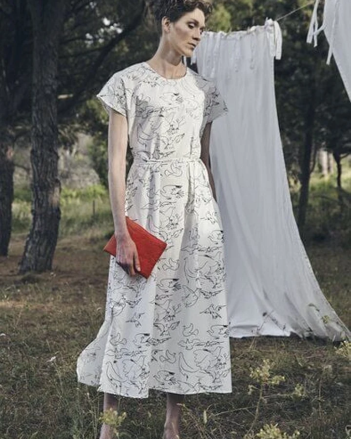 Sophia Schneider-Esleben Dress Nina Dove - Damenkleid aus Bio-Baumwolle
