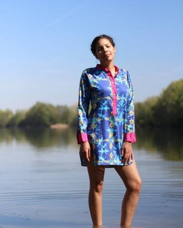 Sophia Schneider-Esleben Tunika Europa - Lange Bluse aus Bio-Baumwolle
