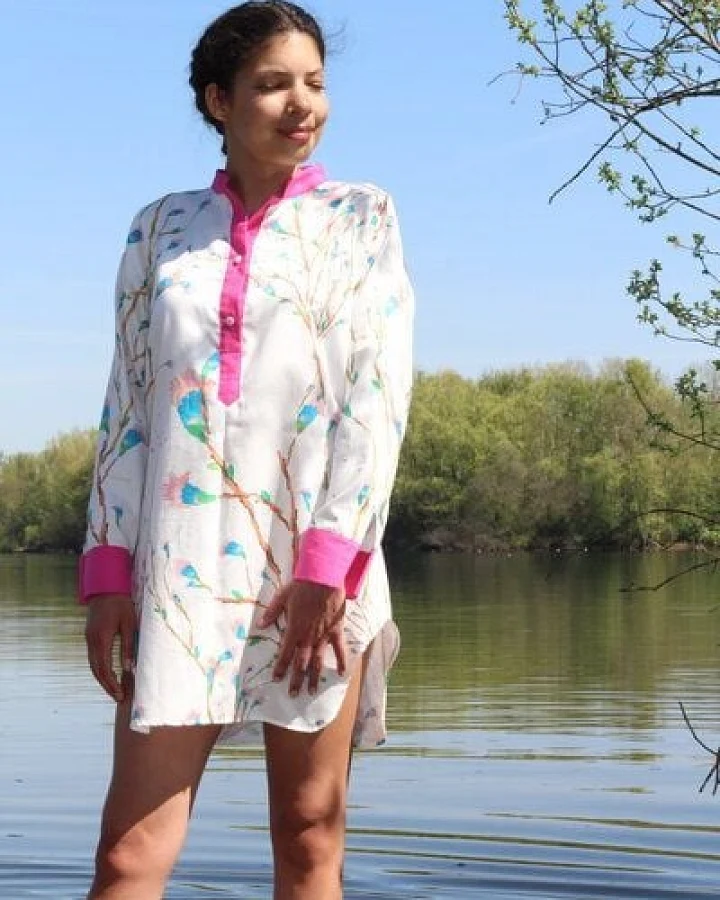 Sophia Schneider-Esleben Tunika Hanami - Lange Bluse aus Bio-Baumwolle