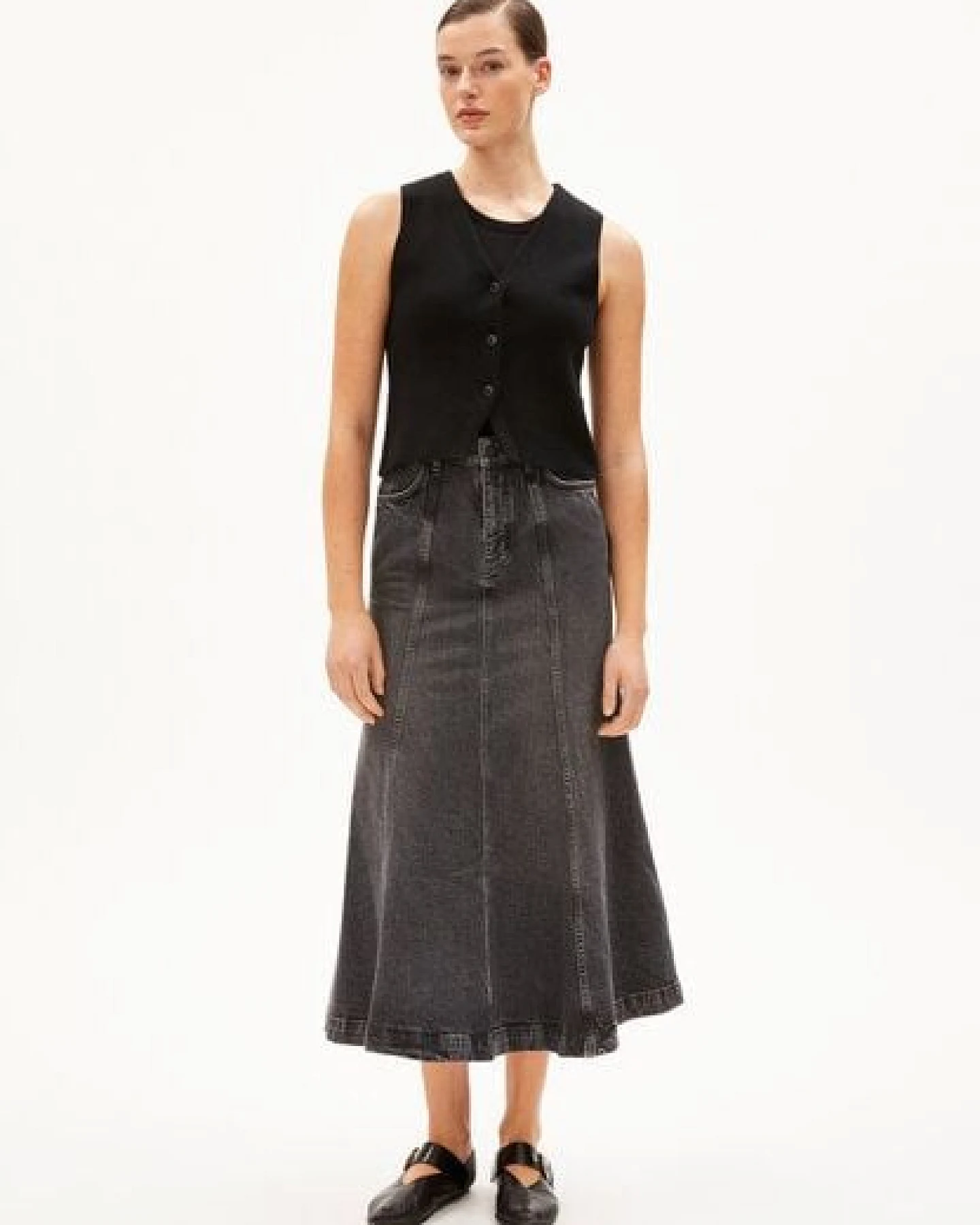 ARMEDANGELS ARIENAA Damen Jeansrock Slim Fit aus Bio-Baumwoll Mix – Ansicht 4