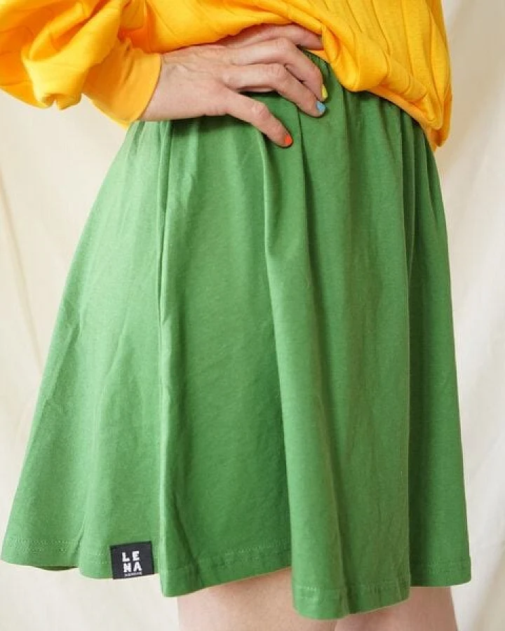 Lena Schokolade Rock Green aus Bio-Baumwolle