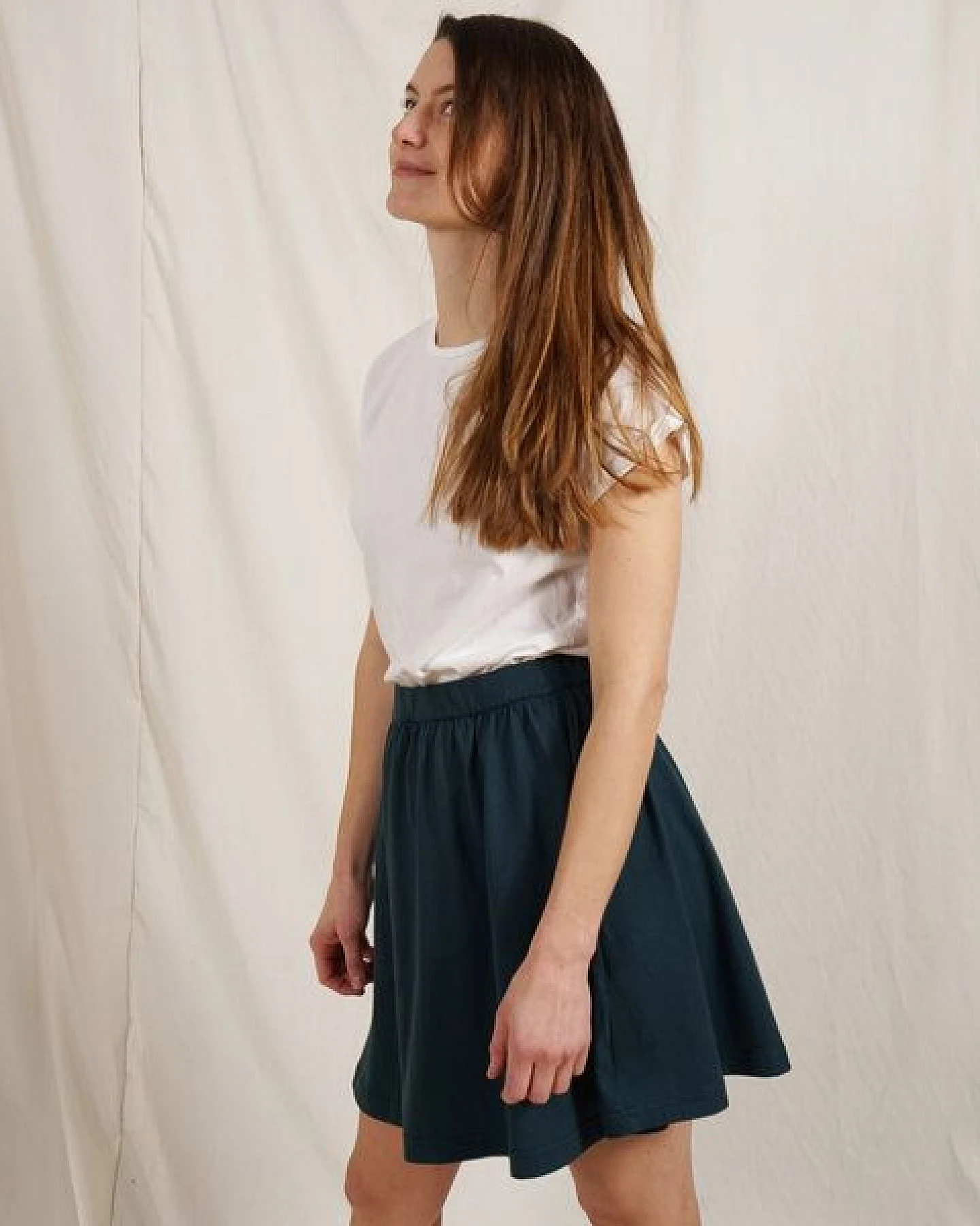 Lena Schokolade Rock versch. Farben aus Bio-Jersey – Ansicht 4