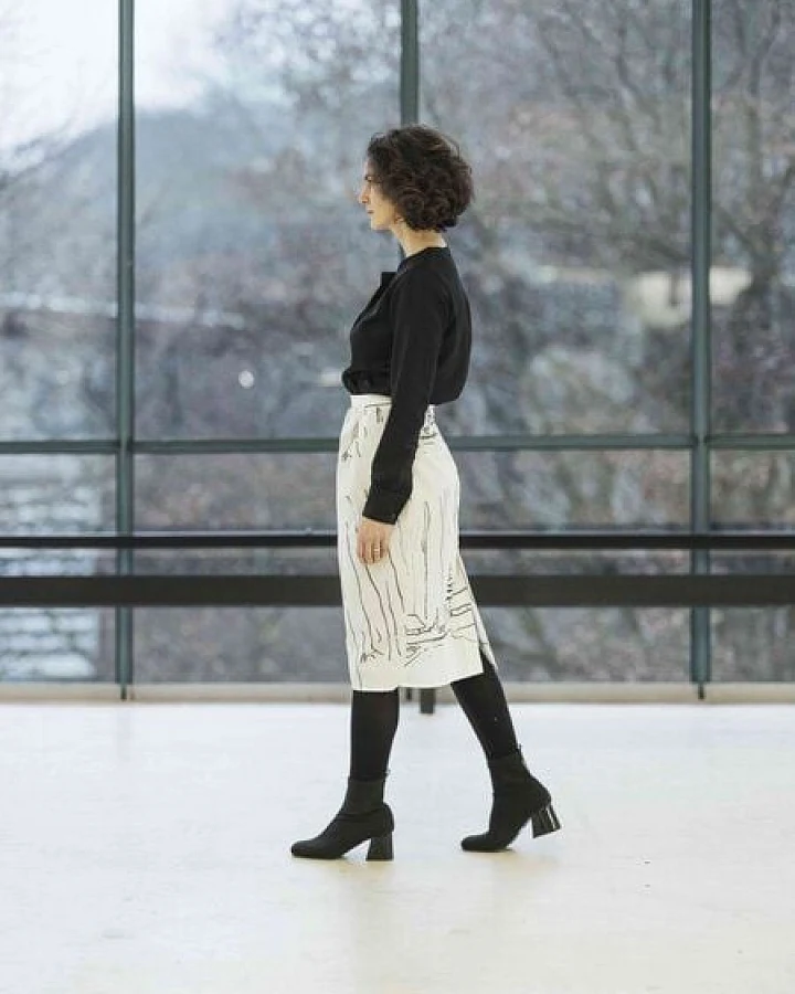 Sophia Schneider-Esleben Rock Maria Snow - Pencilskirt Damenrock aus Bio-Baumwolle