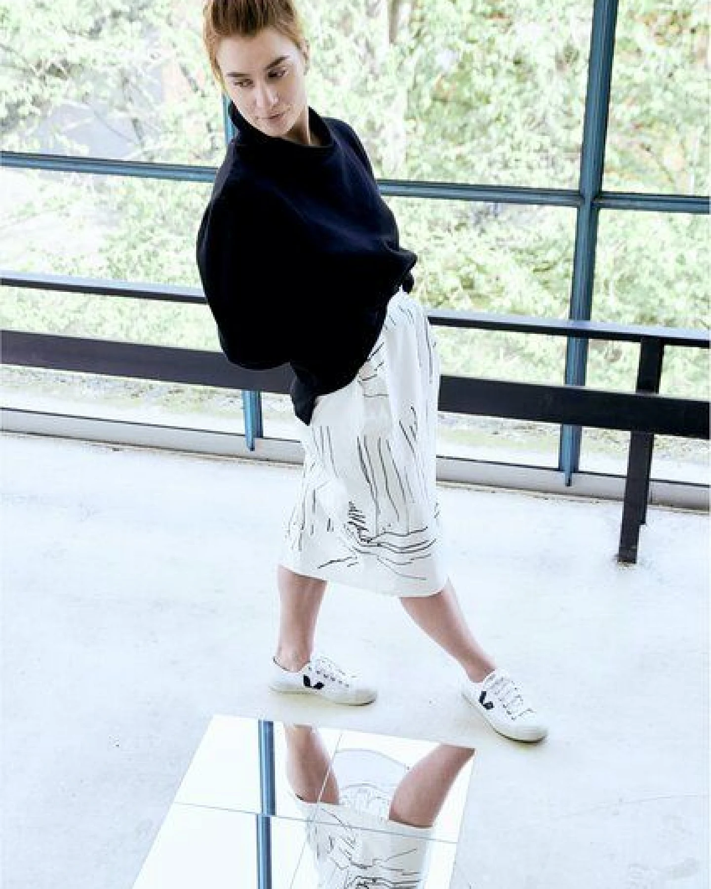 Sophia Schneider-Esleben Rock Maria Snow - Pencilskirt Damenrock aus Bio-Baumwolle – Ansicht 2