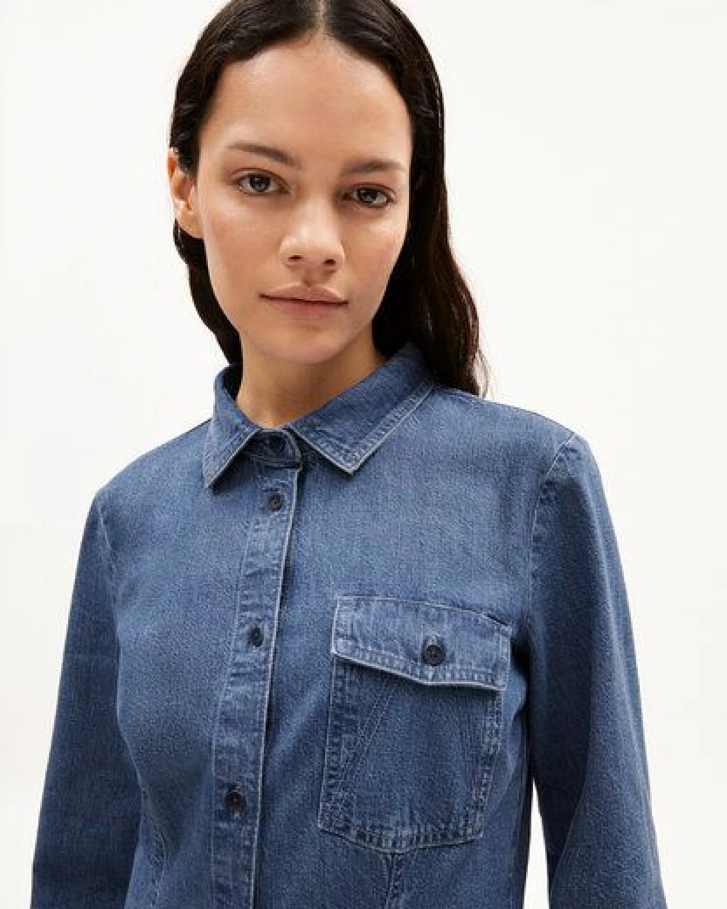 ARMEDANGELS NILAARA Damen Bluse Slim Fit aus Bio-Baumwoll Mix – Ansicht 3