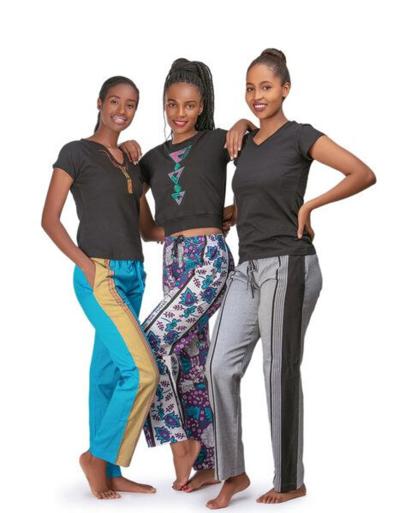 Croptop Africulture mit Kitengestoff Verzierung – Ansicht 3