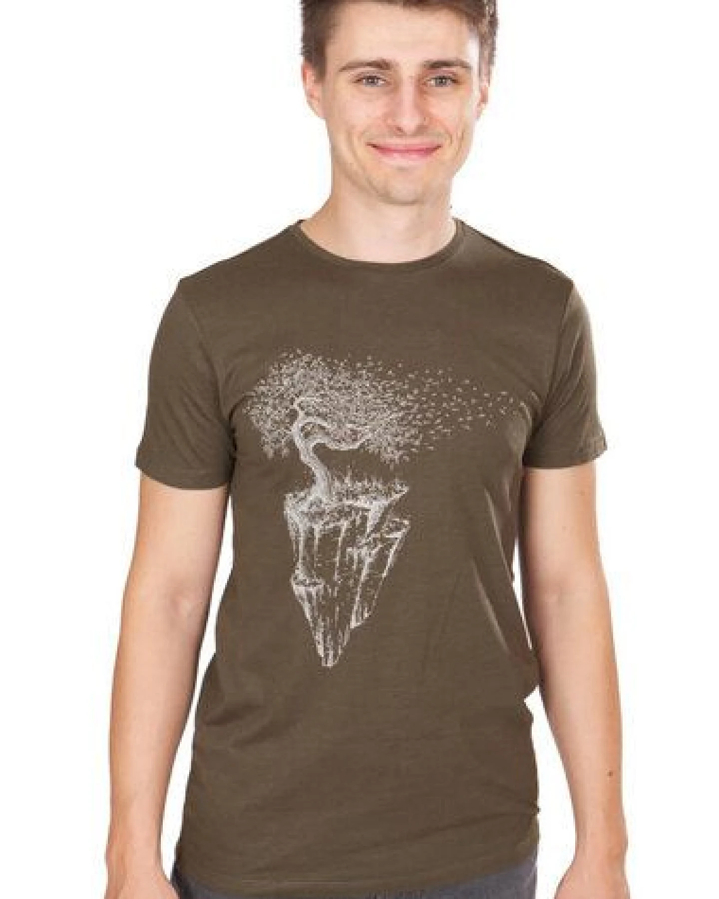 Ecovero Shirt von Life-Tree für Herren "Maple Island" in Navy Blue/Fern Green – Ansicht 2