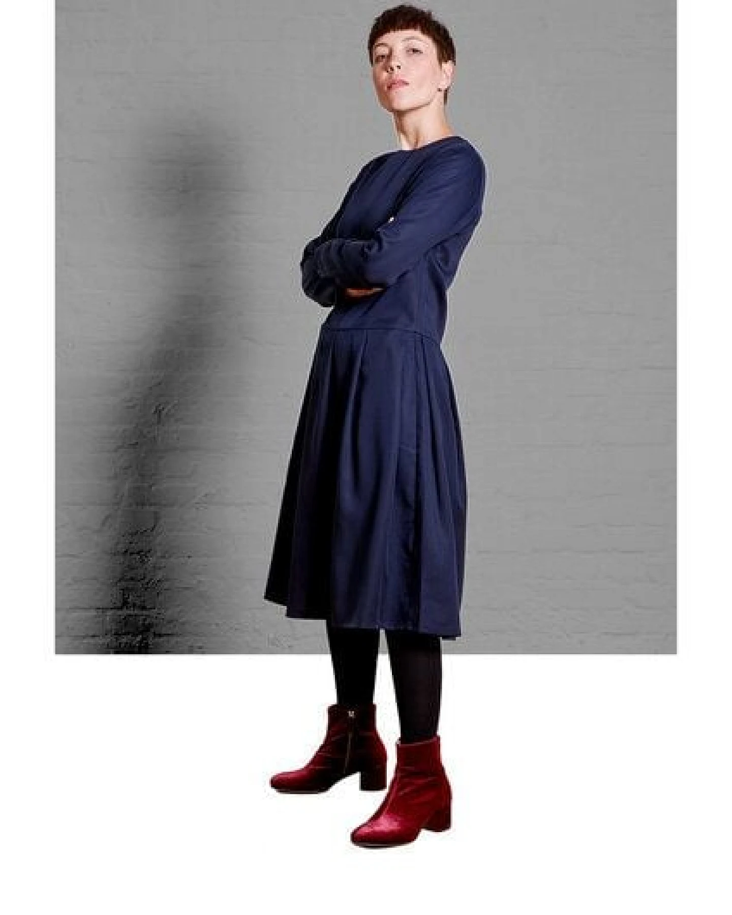 Sophia Schneider-Esleben Dress Eve, Navy - Damenkleid aus Tencel – Ansicht 2