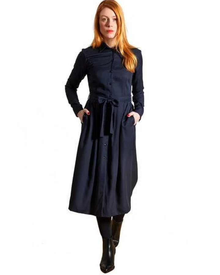 Sophia Schneider-Esleben Dress Marie, Navy - Damenkleid aus Tencel