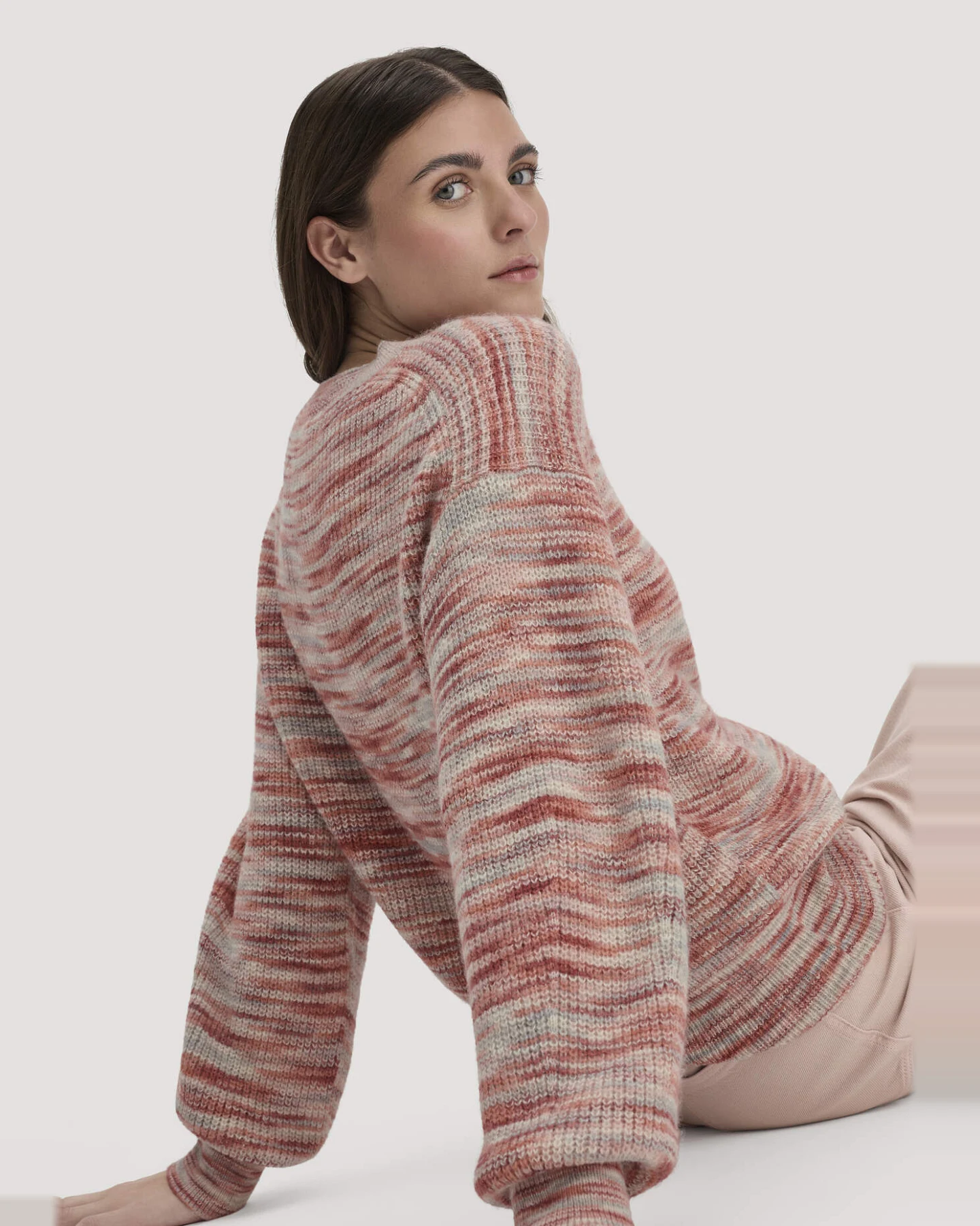 hessnatur Damen Strick Pullover Relaxed aus Alpaka - orange - Größe XL – Ansicht 4