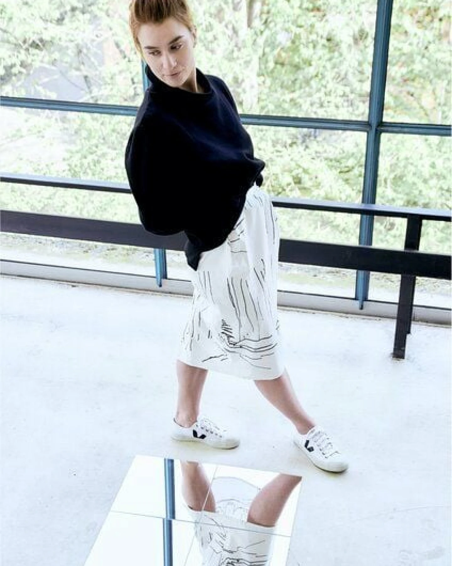 Sophia Schneider-Esleben Rock Maria Snow - Pencilskirt Damenrock aus Bio-Baumwolle – Ansicht 2