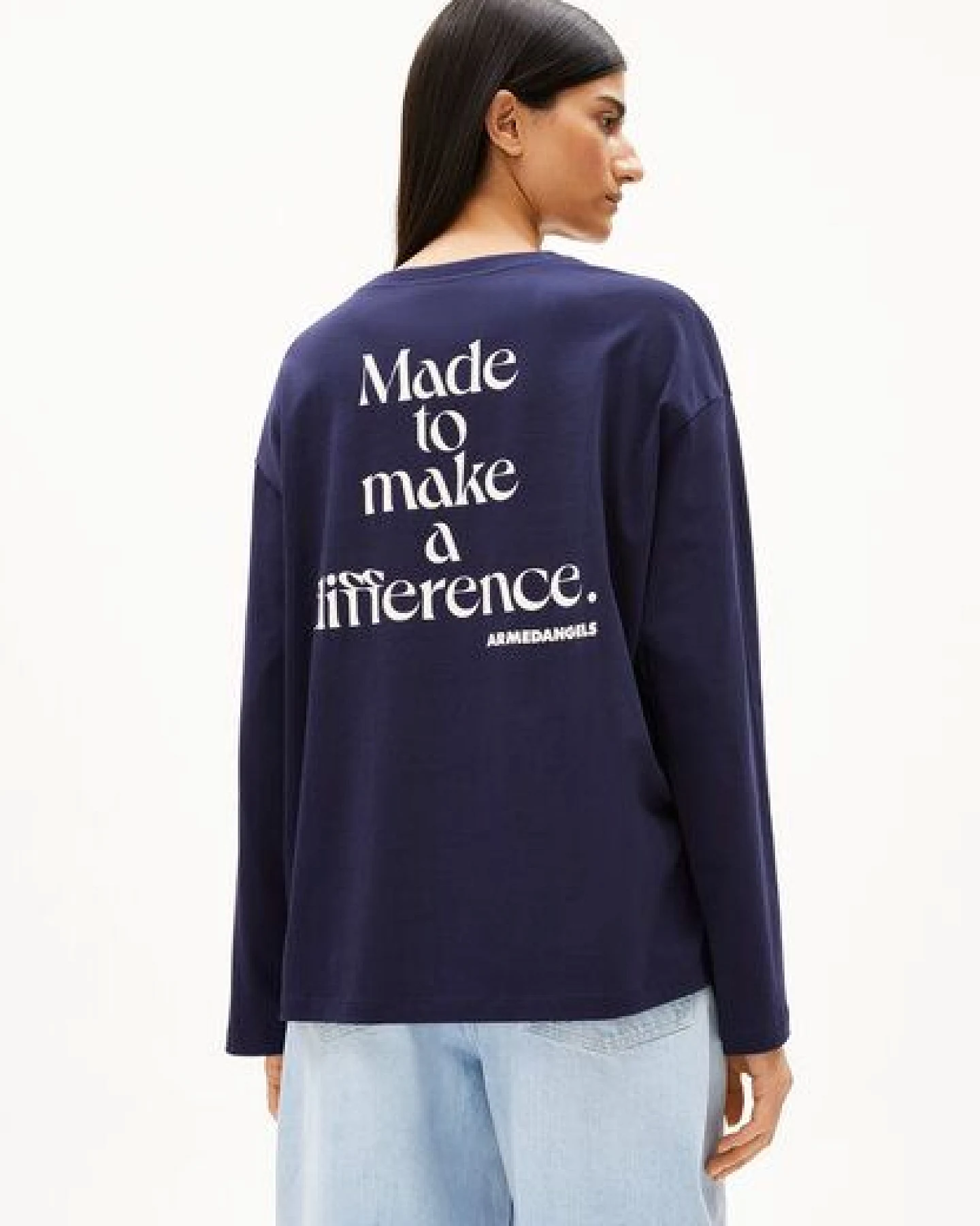 ARMEDANGELS FIETAA DIFFERENCE Damen Longsleeve aus Bio-Baumwolle – Ansicht 2