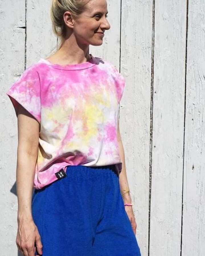 Lena Schokolade Batik Shirt 3-color aus Bio-Baumwolle