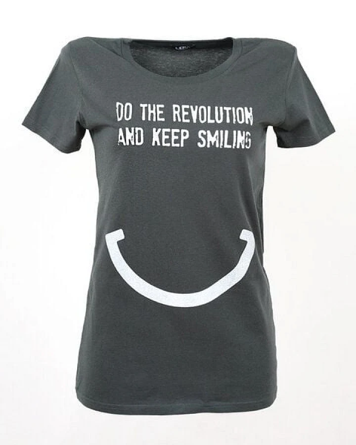 Lena Schokolade DO THE REVOLUTION AND KEEP SMILING - Frauen T-Shirt