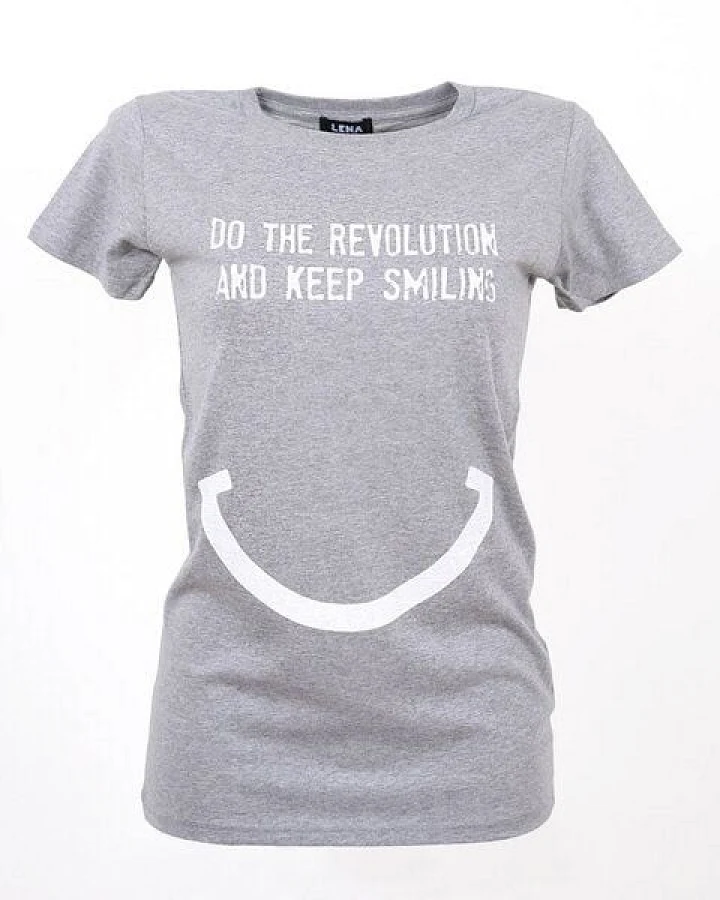 Lena Schokolade DO THE REVOLUTION AND KEEP SMILING - Frauen T-Shirt