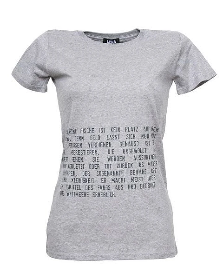 Lena Schokolade Frauen-T-Shirt Aufklärer grau meliert