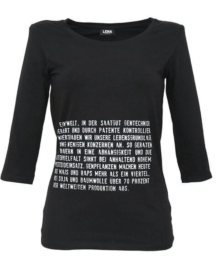 Lena Schokolade Sleeve Shirt "Aufklärer" schwarz