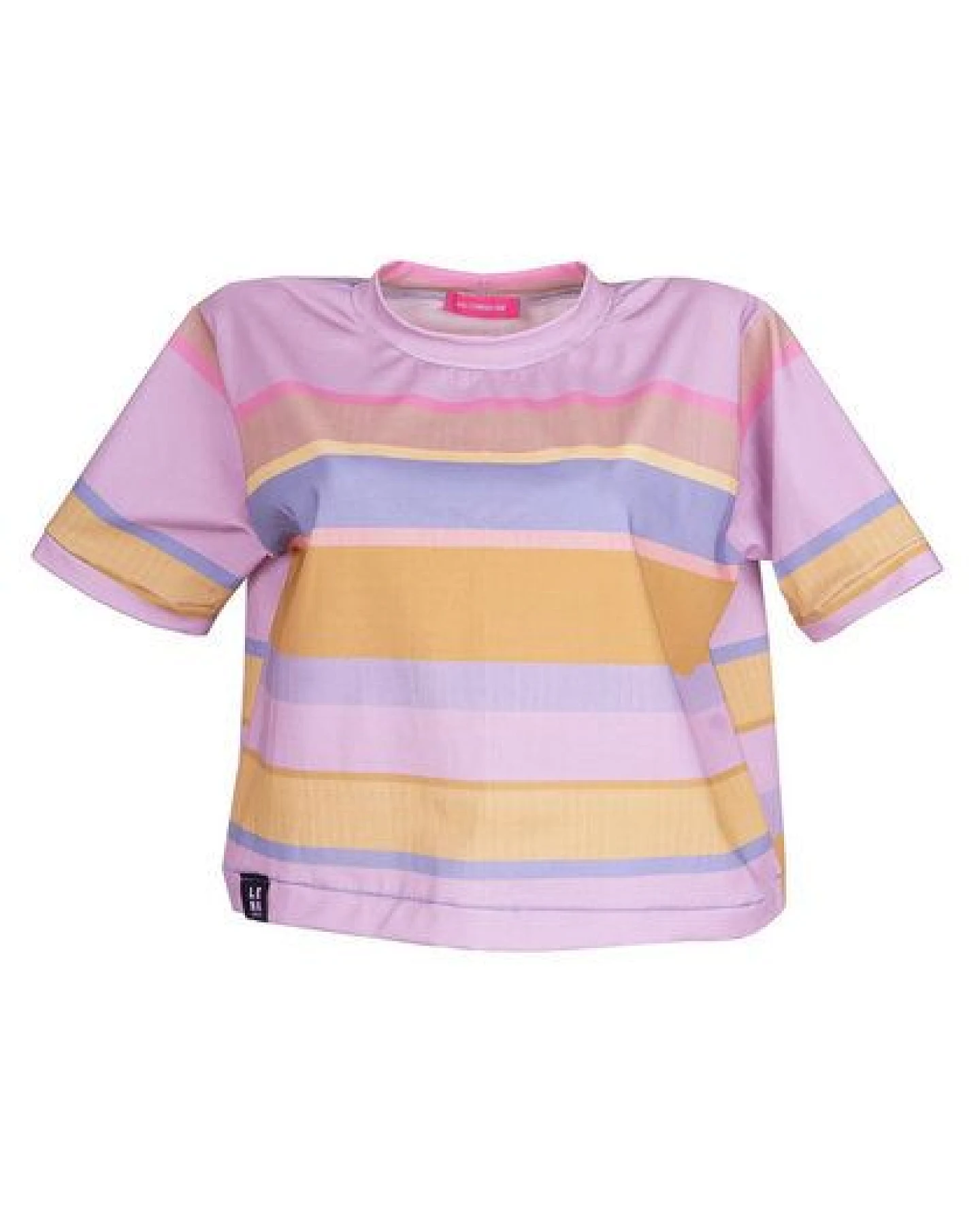 Lena Schokolade T-Shirt Pastell Stripes aus Bio-Baumwolle – Ansicht 2