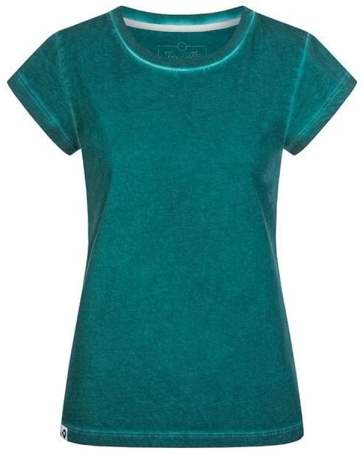Lexi&Bö Damen Basic T-Shirt mit Effekt Waschung