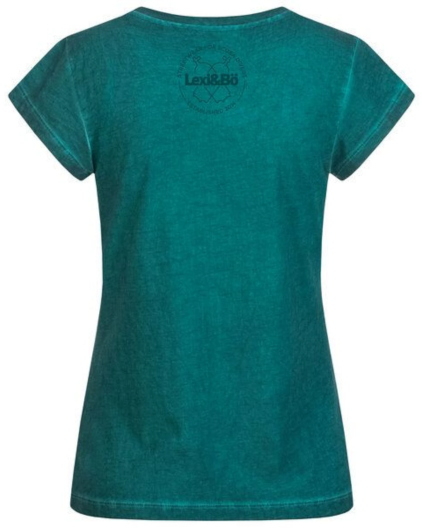 Lexi&Bö Damen Basic T-Shirt mit Effekt Waschung – Ansicht 2