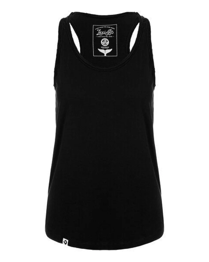 Lexi&Bö Damen Basic Tank Top Long Cut schwarz