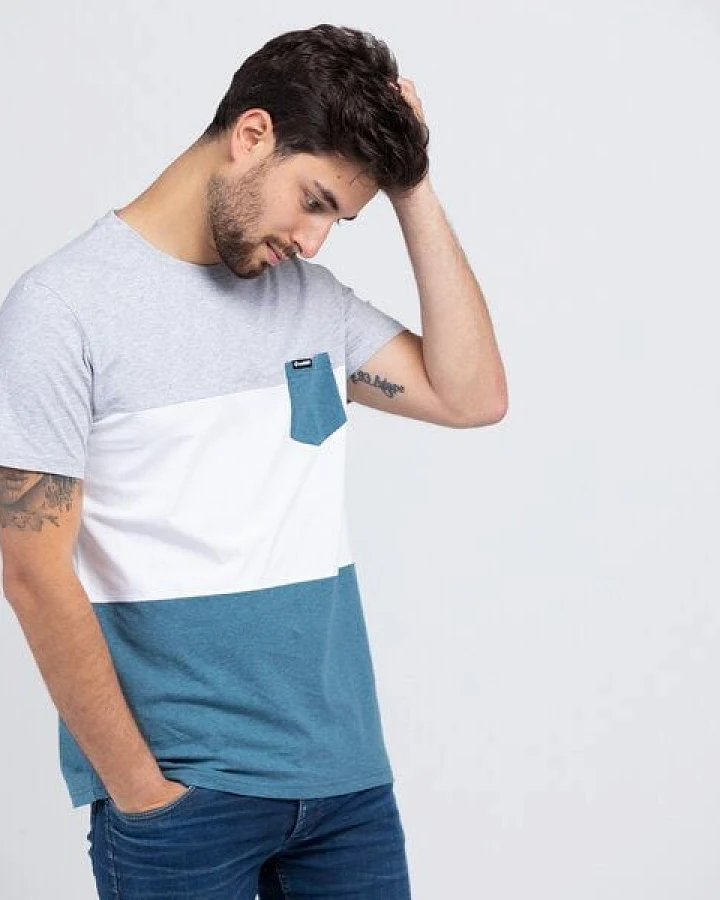 Lexi&Bö Herren Pocket T-Shirt dreifarbig