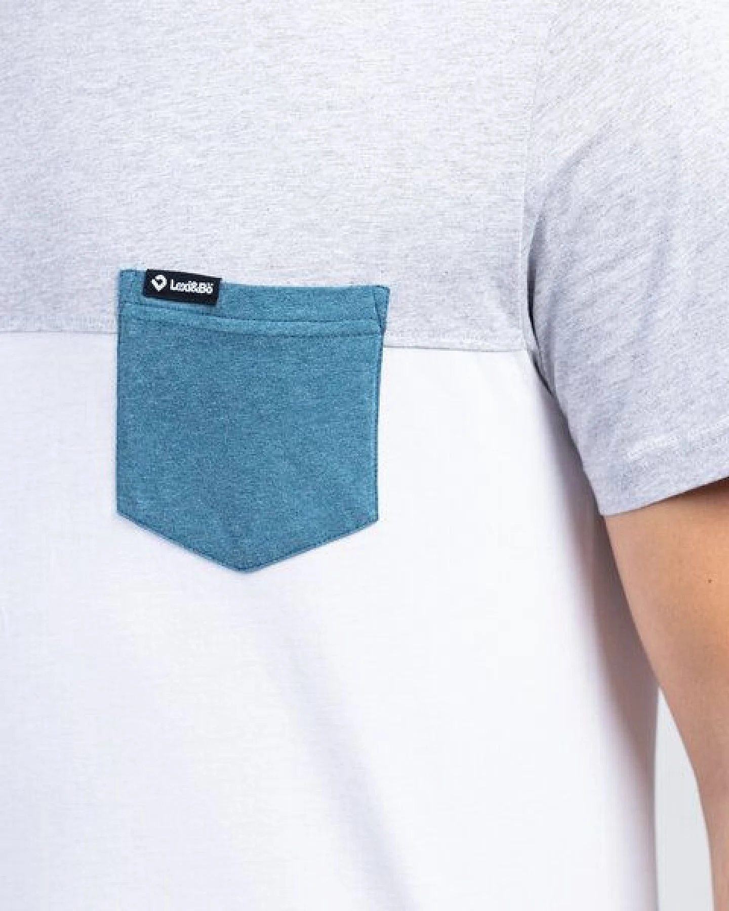 Lexi&Bö Herren Pocket T-Shirt dreifarbig – Ansicht 4