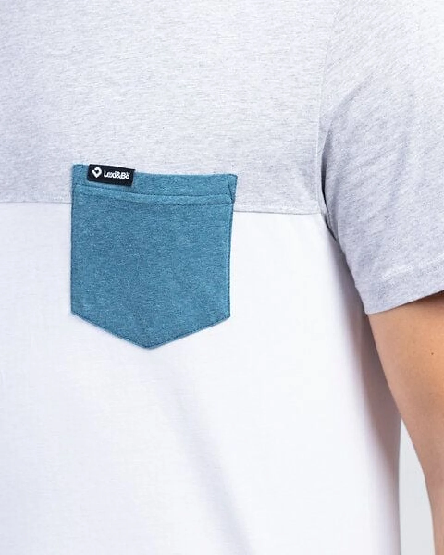 Lexi&Bö Herren Pocket T-Shirt dreifarbig – Ansicht 4
