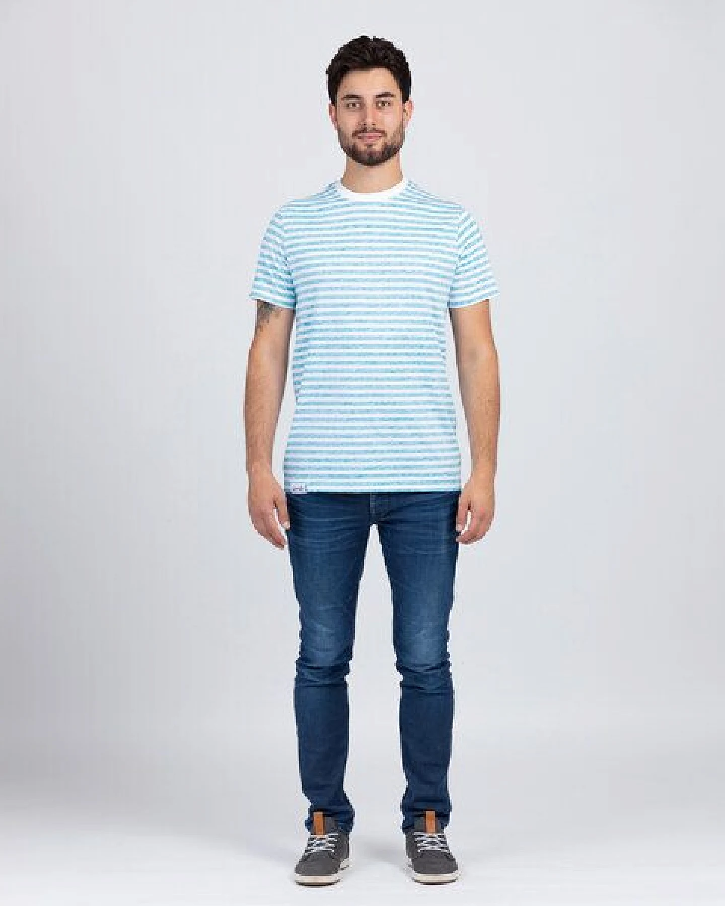 Lexi&Bö Inside Out - T-Shirt für Herren im Streifenlook – Ansicht 2
