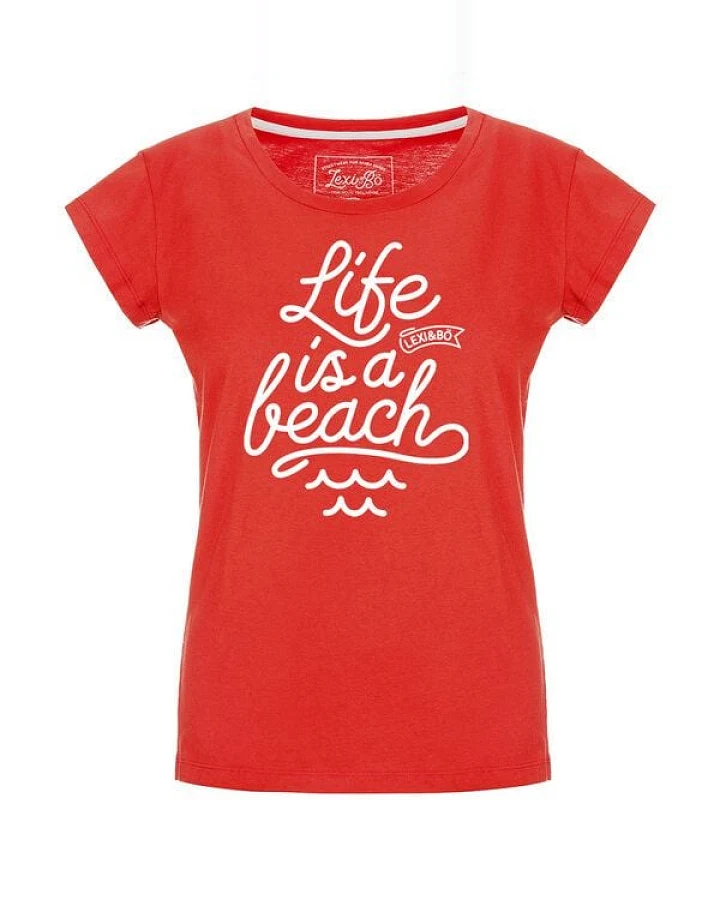 Lexi&Bö Life is a beach T-Shirt Damen