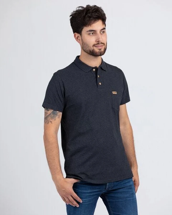 Lexi&Bö Poloshirt dark melange Herren