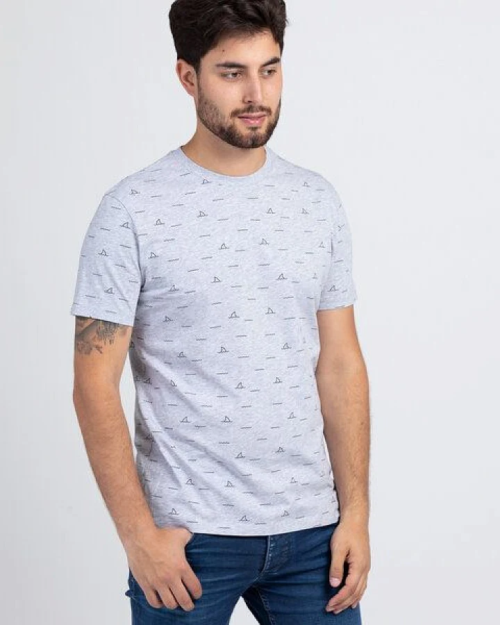Lexi&Bö Shark Fin T-Shirt Herren grau melange