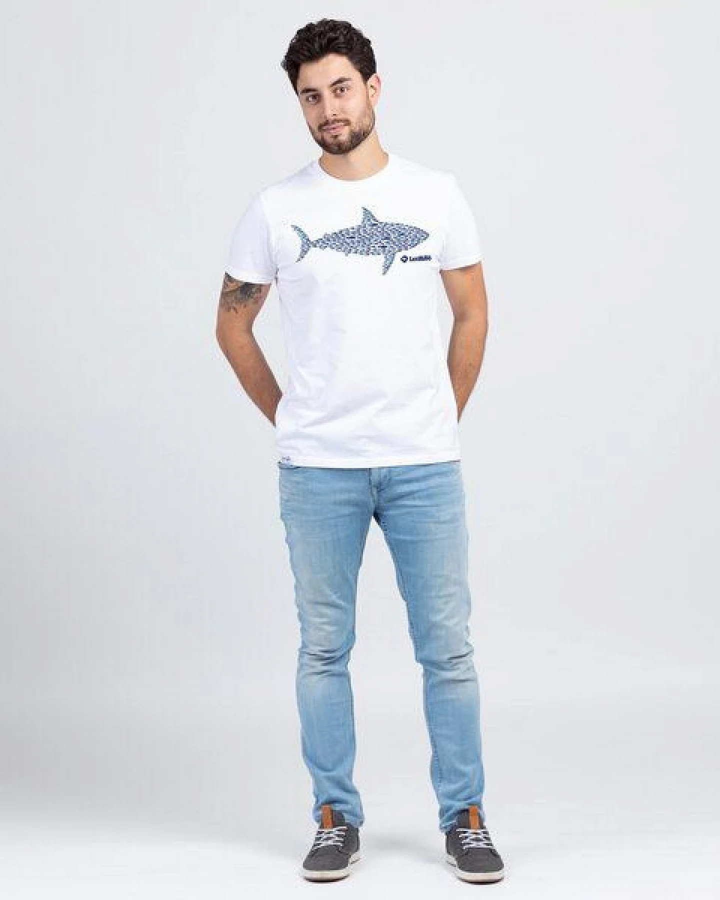 Lexi&Bö Smart Sardines Herren T-Shirt – Ansicht 3