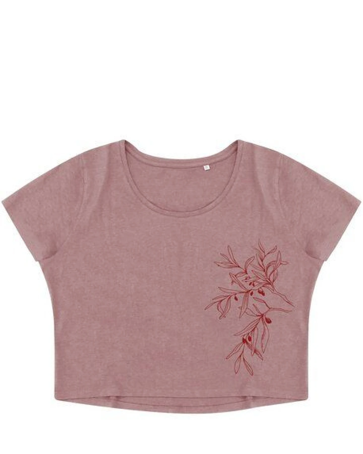 Life-Tree Ecovero Shirt für Damen "Olive Branch" in Fern Green/Dusty Pink – Ansicht 2