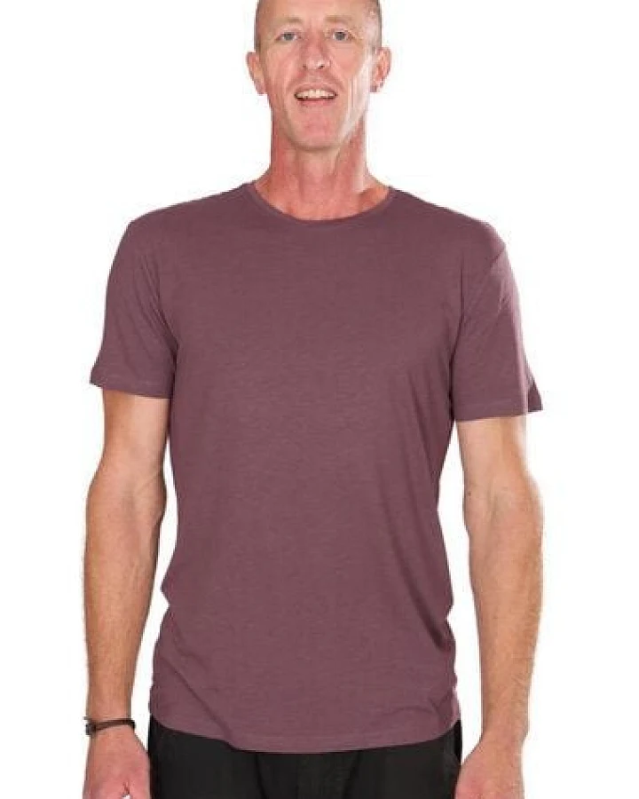 Life-Tree Ecovero Shirt für Herren "Basic" Fern Green/Mulberry