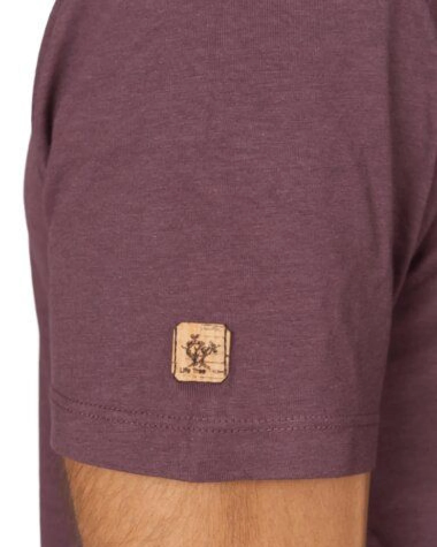 Life-Tree Ecovero Shirt für Herren "Basic" Fern Green/Mulberry – Ansicht 3