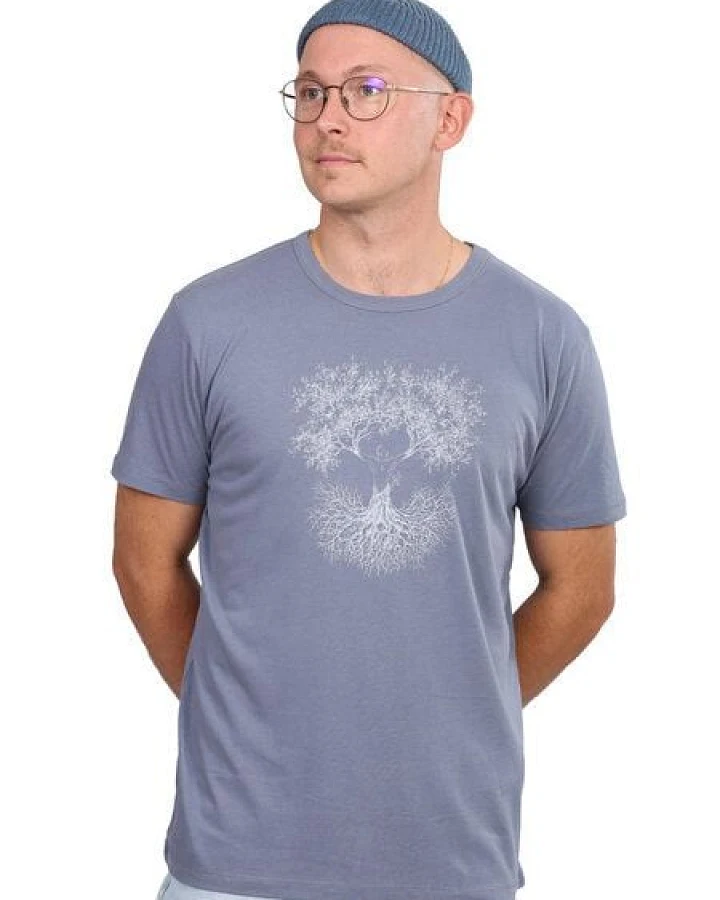 Life-Tree Fairwear Bambus Shirt Men Charcoal Grey Fusion