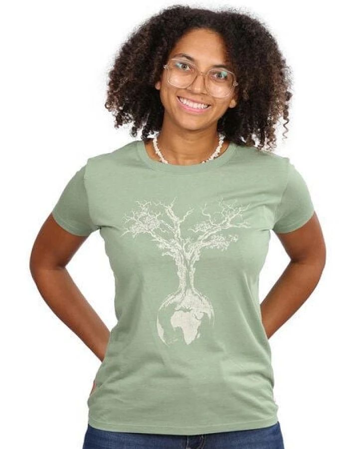 Life-Tree Fairwear Bambus Shirt Women Bamboo Green Weltenbaum