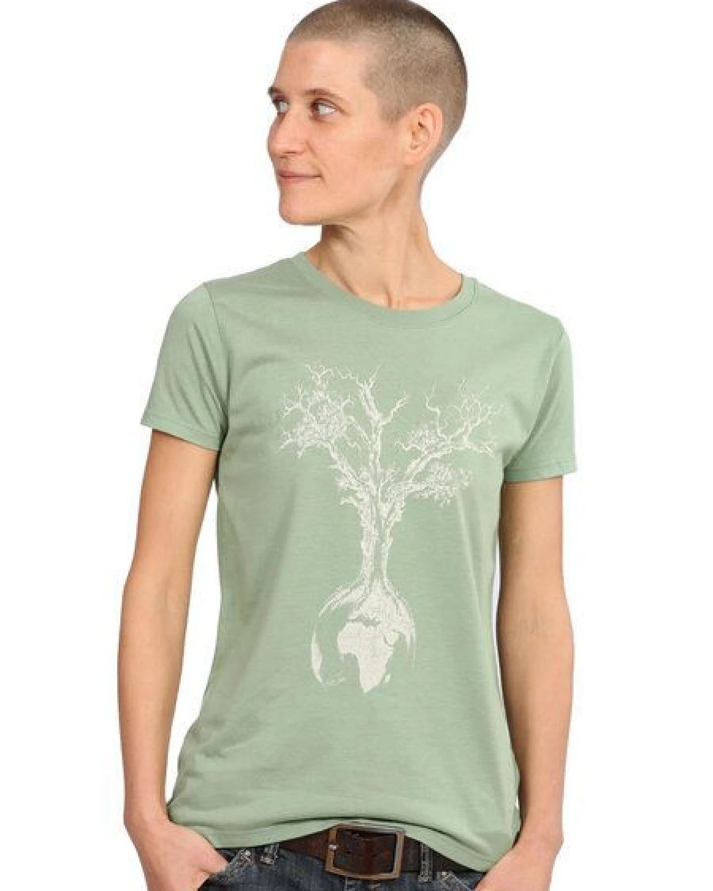 Life-Tree Fairwear Bambus Shirt Women Bamboo Green Weltenbaum – Ansicht 2