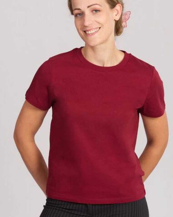 Life-Tree Fairwear Organic Basic Shirt Women Burgundy