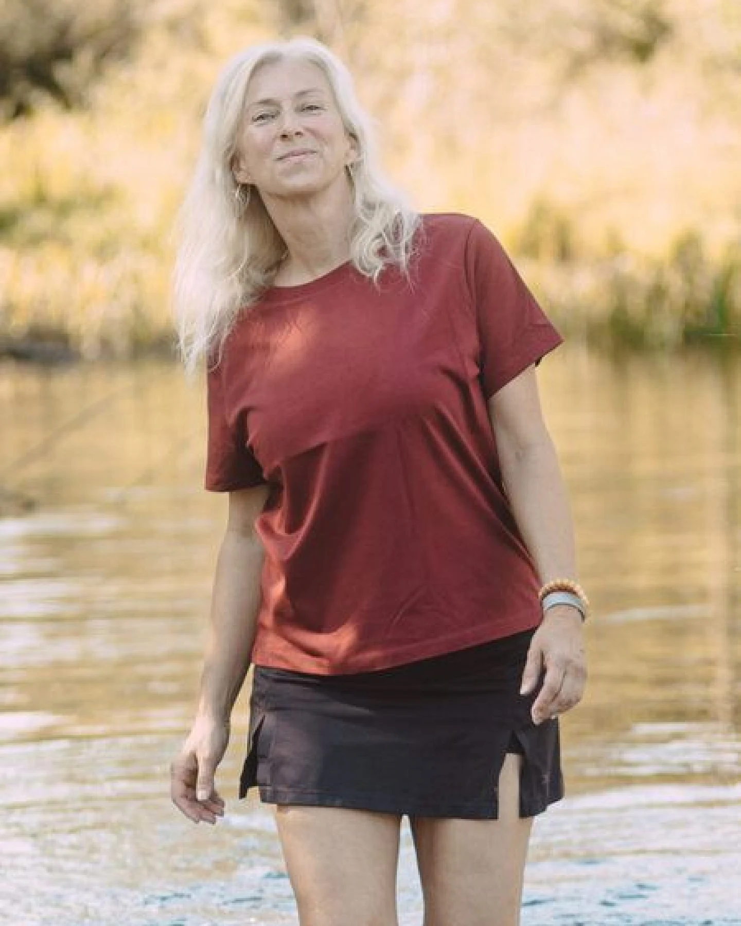 Life-Tree Fairwear Organic Basic Shirt Women Burgundy – Ansicht 2
