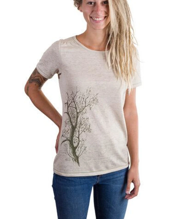 Life-Tree Hanf Shirt für Damen "Esche" in Natur